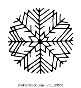 Snowflake. Icon graphic.