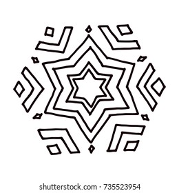 Snowflake. Icon graphic.