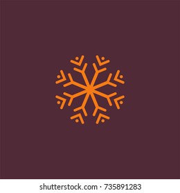 Snowflake Icon graphic. Christmas vector illustration