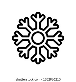 Snowflake icon for graphic design projects