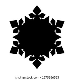 Snowflake icon. Graphic drawing. Vector illustration.
