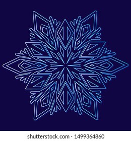 Snowflake Icon graphic. Snowflake icon. Flat vector illustration. 