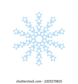 Snowflake Icon graphic. Isolated on white back ground