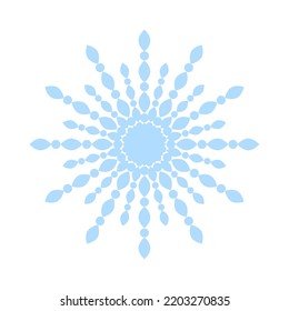 Snowflake Icon graphic. Isolated on white back ground