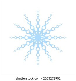 Snowflake Icon-Grafik. Einzeln auf weißem Hintergrund