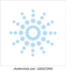 Icono de copo de nieve. Aislado sobre fondo blanco