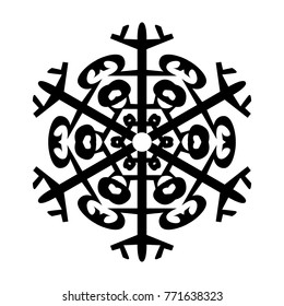 Snowflake Icon Graphic Symbol Design. Vector illustration isolated on white background. 