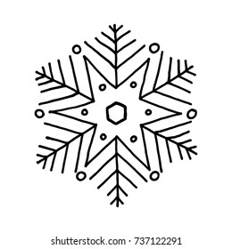 Snowflake. Icon graphic. Vector illustration.