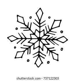 Snowflake. Icon graphic. Vector illustration.