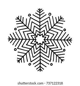Snowflake. Icon graphic. Vector illustration.