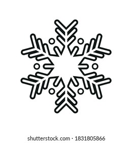 Snowflake Icon graphic winter on white background.