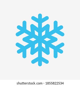 Icono de copo de nieve. Ilustración vectorial gris-azul