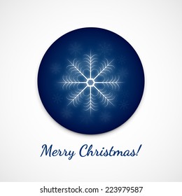 Snowflake Icon. Happy New Year illustration. Vector illustration. 