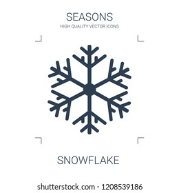 snowflake icon. high quality filled snowflake icon on white background. from seasons collection flat trendy vector snowflake symbol. use for web and mobile