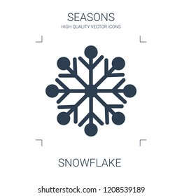 snowflake icon. high quality filled snowflake icon on white background. from seasons collection flat trendy vector snowflake symbol. use for web and mobile