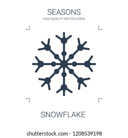 snowflake icon. high quality filled snowflake icon on white background. from seasons collection flat trendy vector snowflake symbol. use for web and mobile