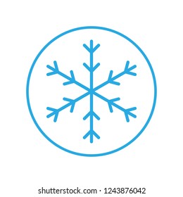 Snowflake icon. Ice symbol. Vector.