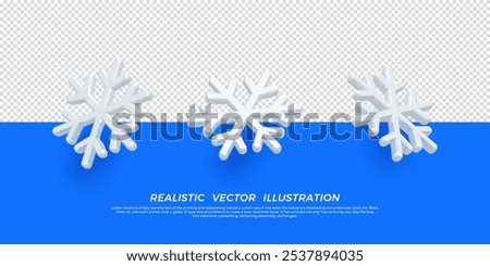 Snowflake icon. Illustration 3d design with various positions