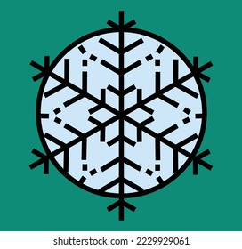 Snowflake. icon, illustration, element for website, document, poster design, printing, application. Christmas style