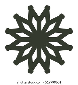 snowflake icon illustration isolated vector sign symbol