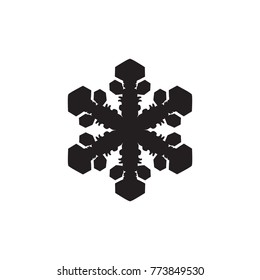 Snowflake  icon illustration, in trendy flat style isolated on white background. . Snowflake vector. Winter snowflake icon image