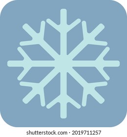 Icono de copo de nieve, ilustración, vector sobre un fondo blanco.
