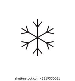 snowflake icon  illustration  vector icon. sign symbol editable stroke Christmas winter, Climate and Meteorology icons, widget icon