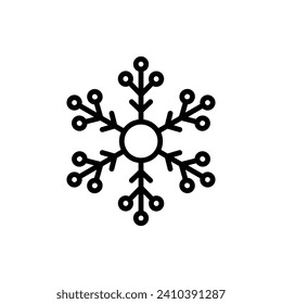 Snowflake icon. For the Internet, design, applications, web interface.