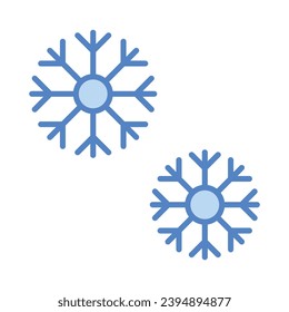 Snowflake icon isolate white background vector stock illustration