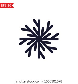 Snowflake icon isolated background Winter concept Vector