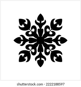 Icono de copo de nieve aislado. emblema de Navidad e invierno. Lápiz de Navidad. Ilustración de material vectorial. EPS 10