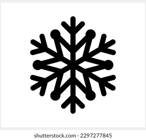 Snowflake icon isolated. Christmas and winter emblem. Xmas design. Vector stock illustration. EPS 10