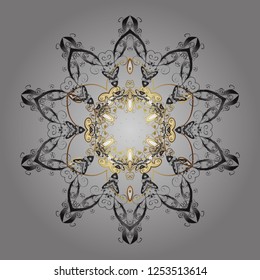 Snowflake icon, isolated. Flat design. Vector illustration. Vector winter snowflakes on colorful background. Vector snowflake icon.