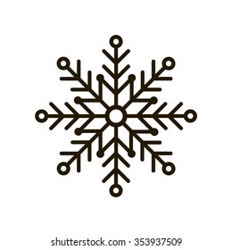 snowflake   icon,  isolated. Flat  design.