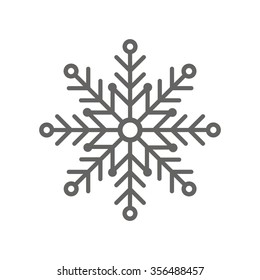 snowflake   icon,  isolated. Flat  design.