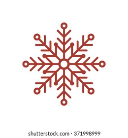 snowflake   icon,  isolated. Flat  design.