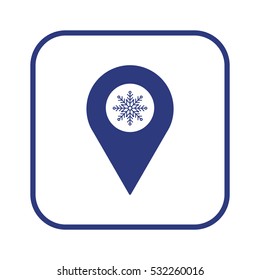 Snowflake   icon, isolated. Flat  design. 