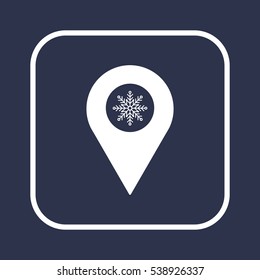 Snowflake   icon, isolated. Flat  design. 