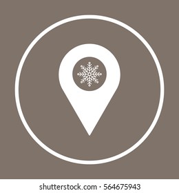 Snowflake   icon, isolated. Flat  design. 