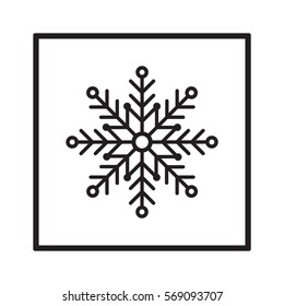 Snowflake     icon,  isolated. Flat  design.