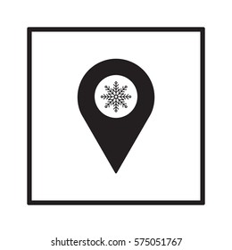 Snowflake   icon, isolated. Flat  design. 