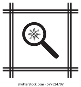  Snowflake   icon, isolated. Flat  design. 