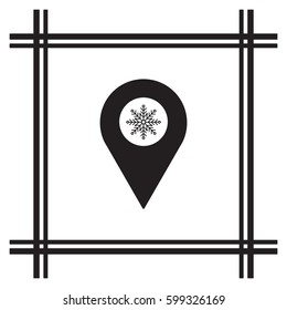 Snowflake   icon, isolated. Flat  design. 
