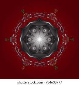 Snowflake icon, isolated. Flat design. Colorful snowflake Vector illustration. Vector winter snowflakes on colorful background. Icons, labels. Vector illustration.