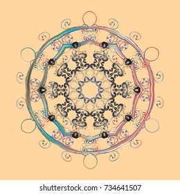 Snowflake icon, isolated. Flat design. Vector snowflake icon. Vector illustration. Vector winter snowflakes on colorful background.