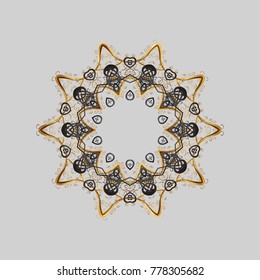 Snowflake icon, isolated. Flat design. Vector illustration. Vector nice snowflakes on colorful background.