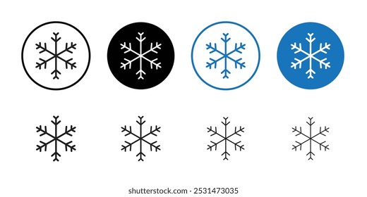 Snowflake icon Isolated flat vector in outline