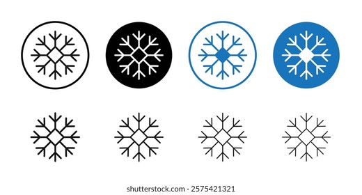 Snowflake icon Isolated flat vector in outline