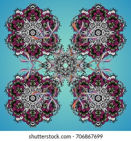 Snowflake icon, isolated. Icons, labels. Vector winter snowflakes on colorful background. Flat design. Vector illustration. Colorful snowflake Vector illustration.