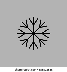 snowflake icon . Isolated on gray background